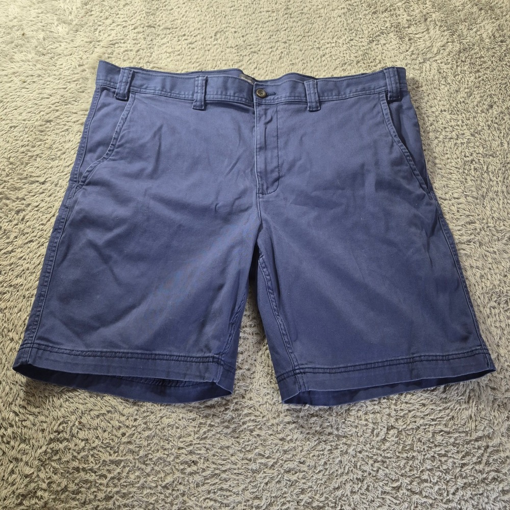 St Johns Bay Comfort Stretch Mens 46 Big Navy Blue Chino Shorts Casual Summer
